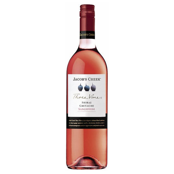 Jacobs Creek Three Vines Shiraz Grenache Sangiovese Australian Rose Wine 75cl